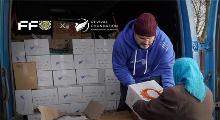 Fundacja Revival Foundation przekazała 200 zestawów żywnościowych dla misji humanitarnej Future for Ukraine w obwodzie chersońskim