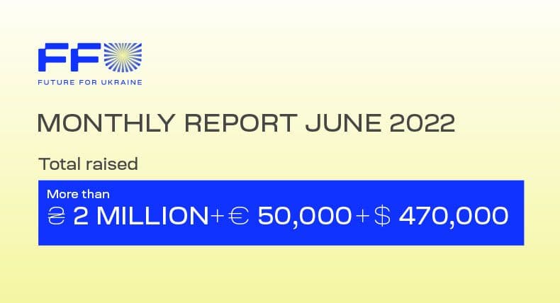 Sprawozdanie finansowe FFU (czerwiec). Zebrano ponad ₴ 2 miliony, € 50,000 i $ 470,000