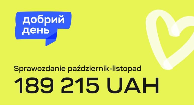 Wyniki akcji charytatywnej „Dobry dzień” w październiku i listopadzie