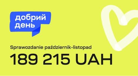 Wyniki akcji charytatywnej „Dobry dzień” w październiku i listopadzie