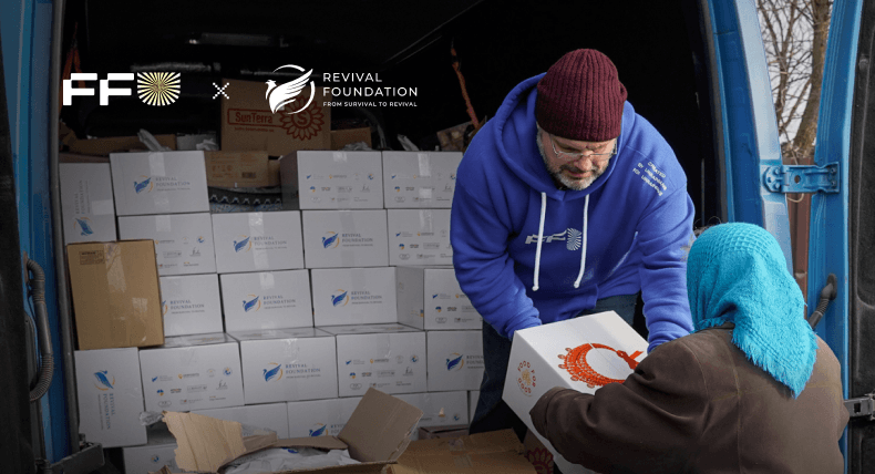 Fundacja Revival Foundation przekazała 200 zestawów żywnościowych dla misji humanitarnej Future for Ukraine w obwodzie chersońskim